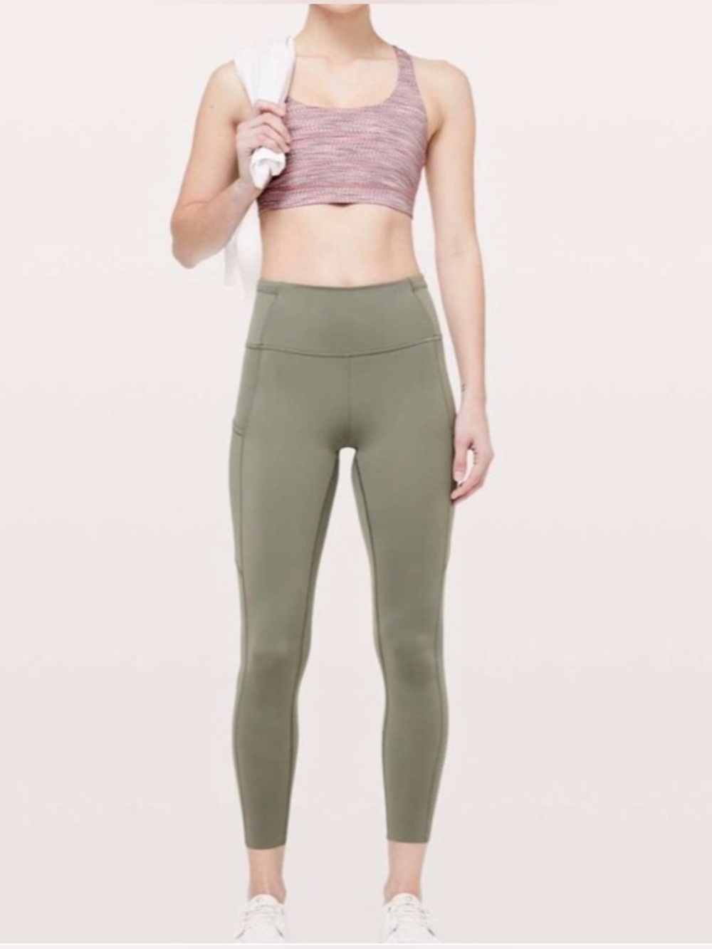Lululemon energy Bra in Arrow Jacquard antique bark copper coil size 8